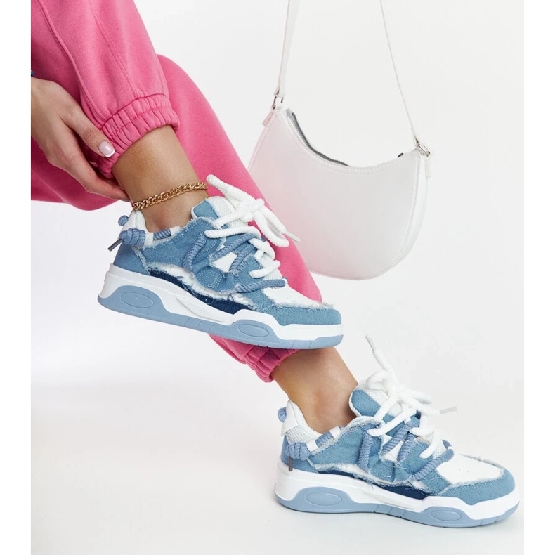 D/GMR Tenisi albastri cu inserții din material Melilot 2