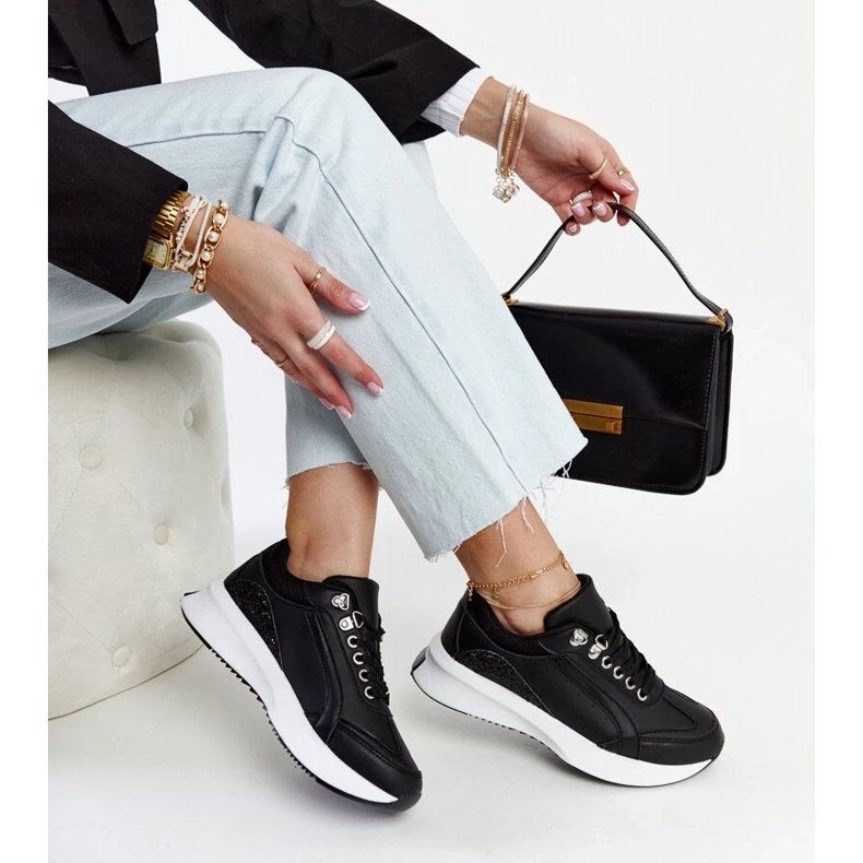 D/GMR Tenisi negri cu platformă Taima negru 1