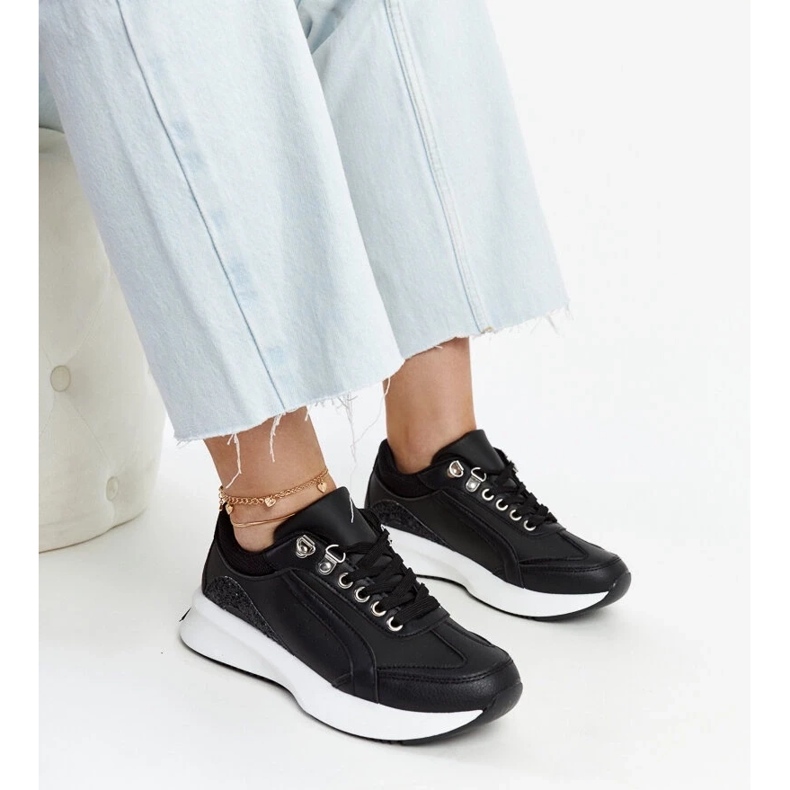 D/GMR Tenisi negri cu platformă Taima negru 2