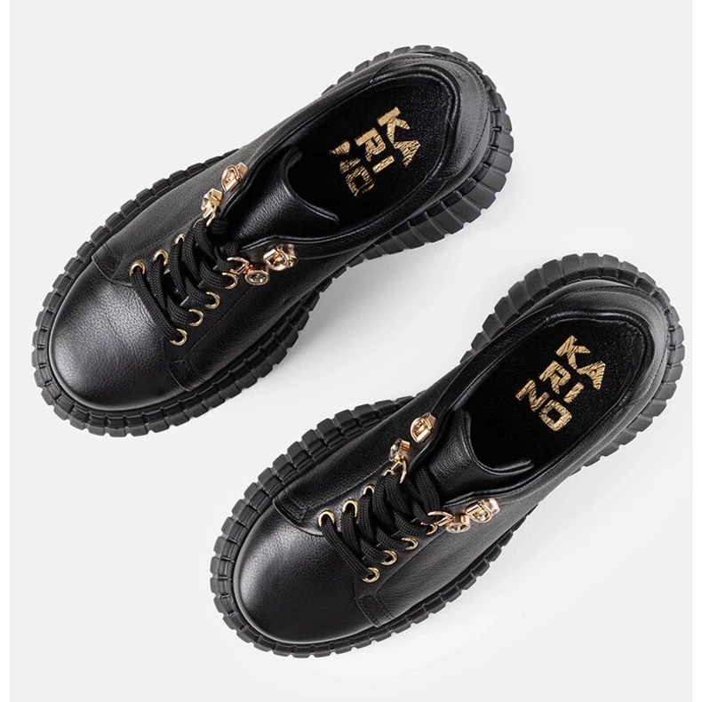 D/GMR Adidași din piele neagră pe platforma Karino negru 2 D/GMR Adidași din piele neagră pe platforma Karino negru 2