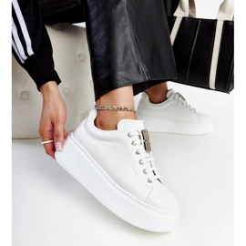 D/GMR Tenisi Karino din piele albă 2