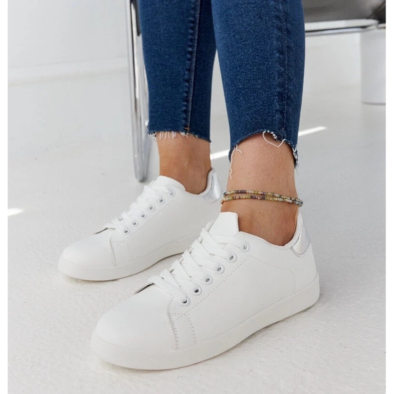 D/GMR Tenisi albi cu platformă marca Hagosa 2