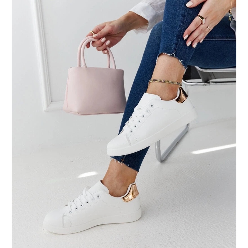 D/GMR Tenisi albi cu platforma Birikti 2