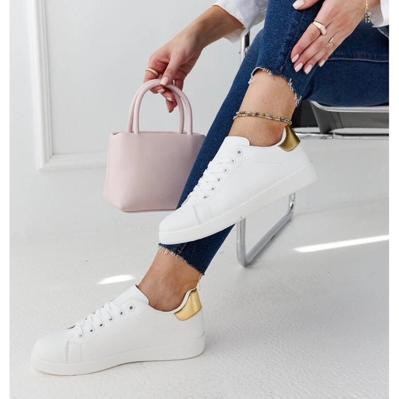 D/GMR Tenisi albi cu platforma Birikti 2