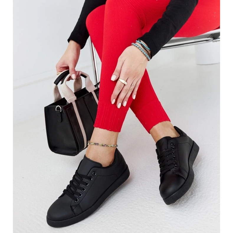 D/GMR Tenisi negri cu platformă Birikti negru 1