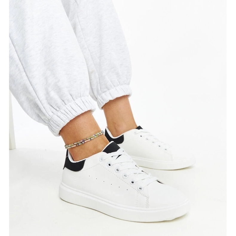 D/GMR Adidași alb -negru pe platforma Ariam 1