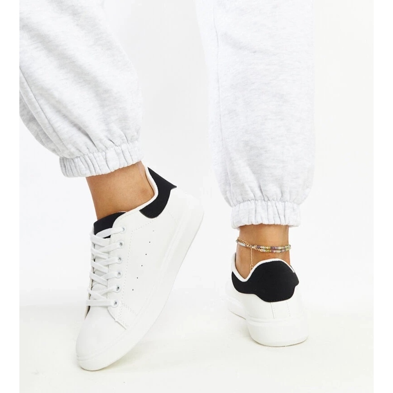 D/GMR Adidași alb -negru pe platforma Ariam 2