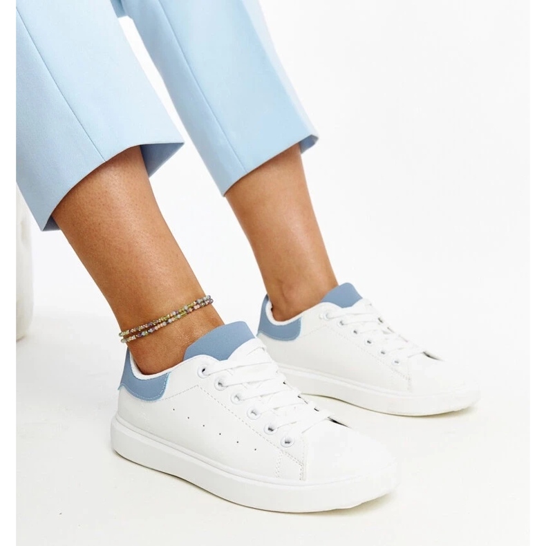 D/GMR Adidași alb și albastru pe platforma Ariam 2