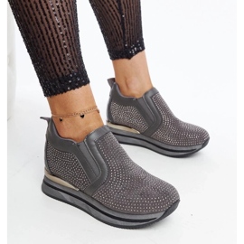 D/GMR Tenisi cu pană Cadelaria gri închis 2 D/GMR Tenisi cu pană Cadelaria gri închis 2