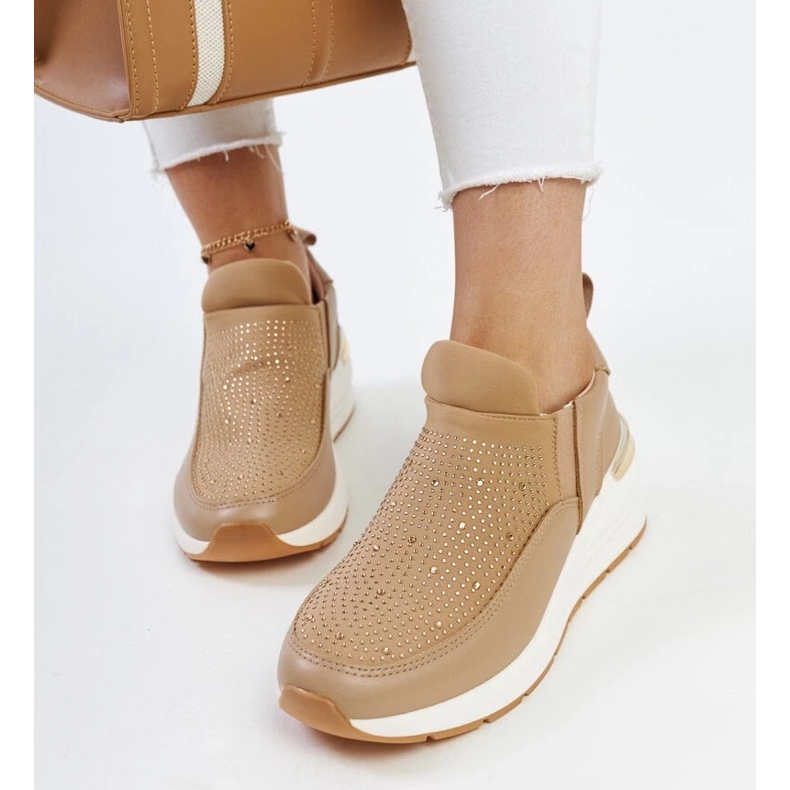 D/GMR Tenisi Ashleey maro cu pană cu strasuri 1