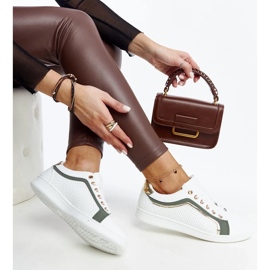 D/GMR Adidași albi și verzi pe platforma Amala 1