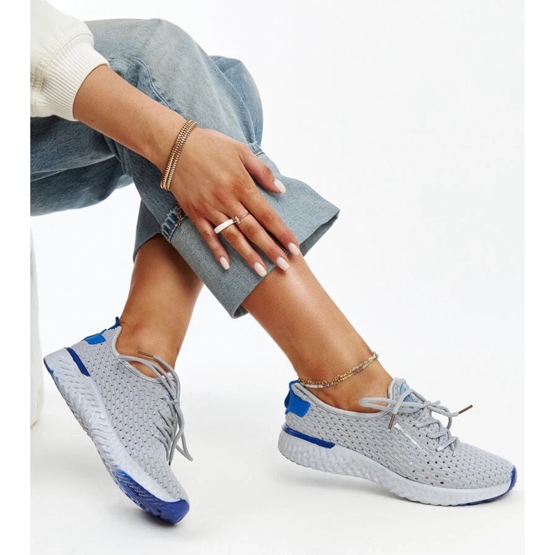 Tenisi damă Cross Jeans din țesătură gri 2 Tenisi damă Cross Jeans din țesătură gri 2