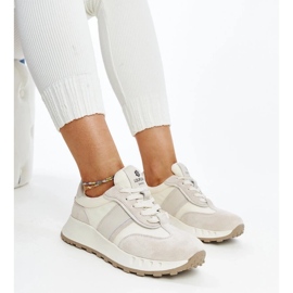 Tenisi gri din piele marca Nahas 2