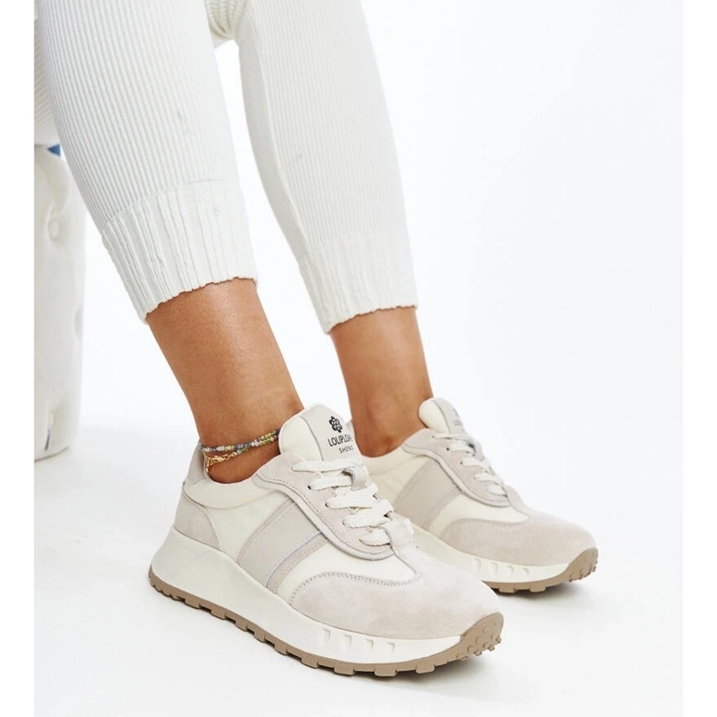 Tenisi gri din piele marca Nahas 2