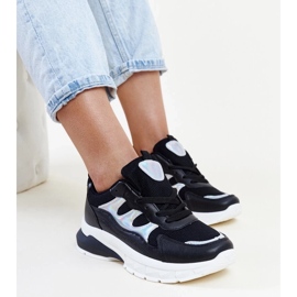 Tenisi negri cu talpa groasa Matea negru 2