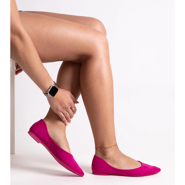 Balerini Mays cu vârf ascuțit roz 2