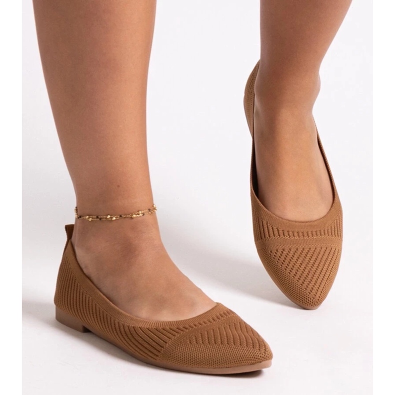 D/CEO Balerini din material Wendana caramel maro 1 D/CEO Balerini din material Wendana caramel maro 1