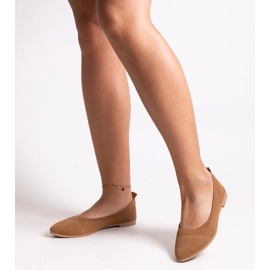 D/CEO Balerini din material Wendana caramel maro 2 D/CEO Balerini din material Wendana caramel maro 2