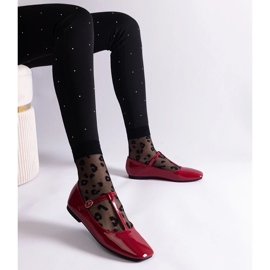 D/CEO Balerine roșii lăcuite cu centura de marsilă roșu 2 D/CEO Balerine roșii lăcuite cu centura de marsilă roșu 2