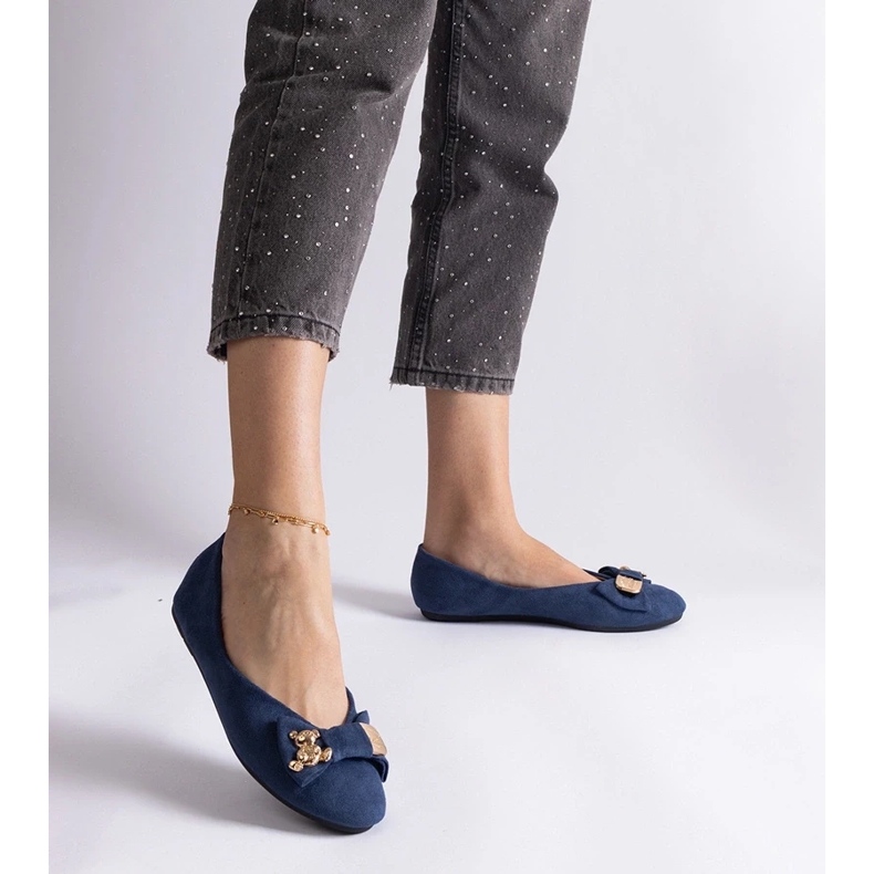 D/CEO Balerini bleumarin decorati cu fundita si brosa Esdras 2