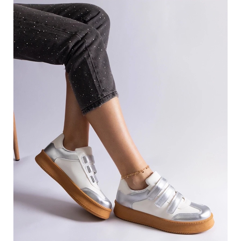 D/CEO Tenisi Mena argintii cu inchidere Velcro 1