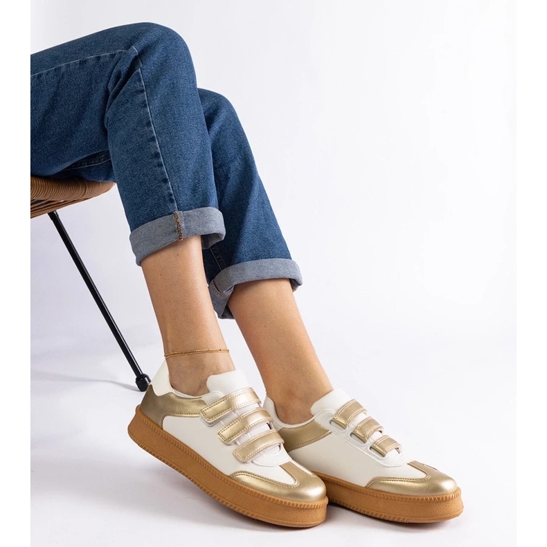 D/CEO Tenisi Mena aurii cu inchidere Velcro de aur 1