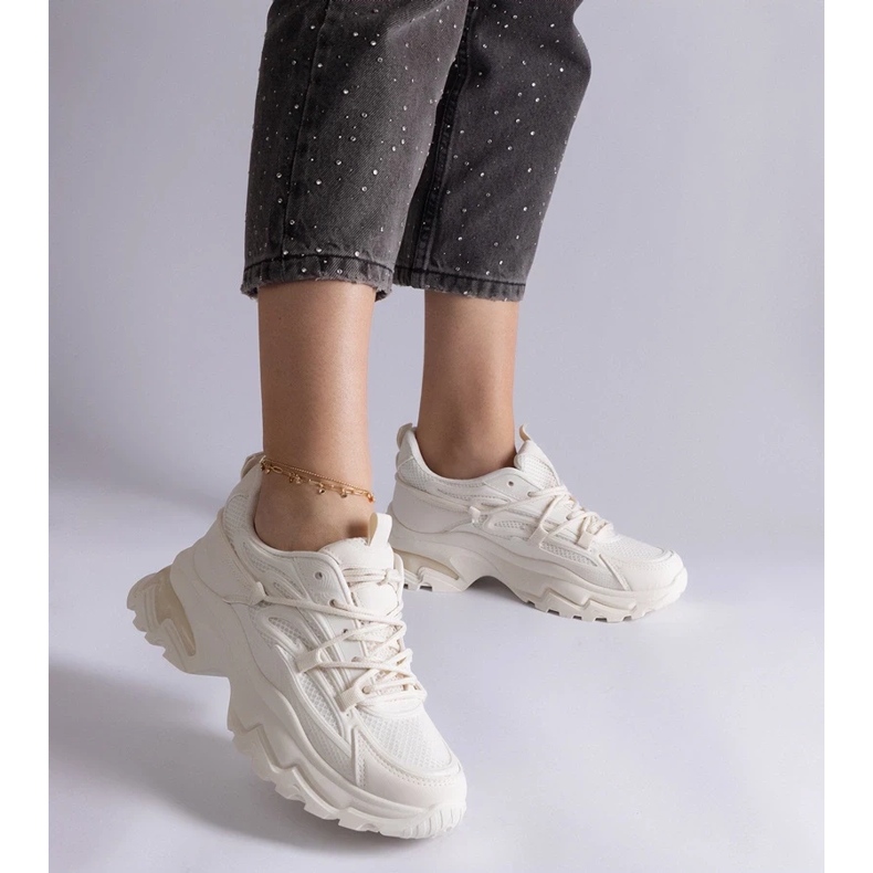 D/CEO Adidași sport bej cu talpă Roxana masivă 2