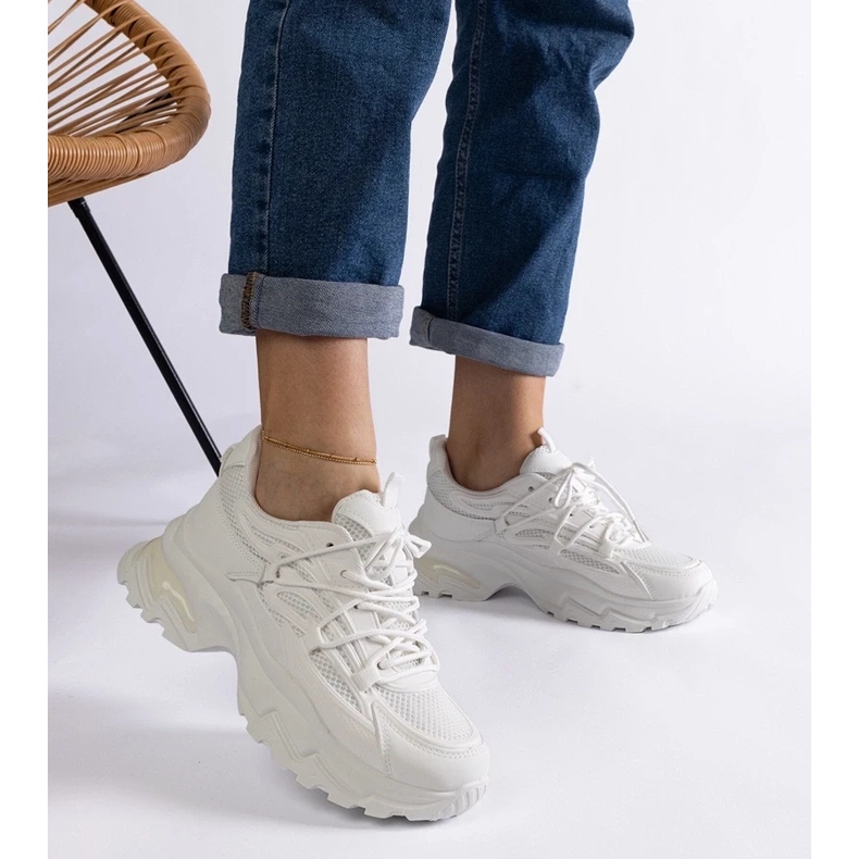 D/CEO Adidași sport albi cu talpă Roxana masivă 2