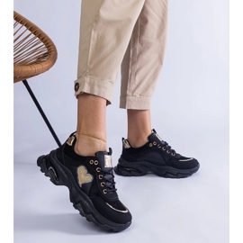 D/CEO Tenisi negri cu platformă cu inimă Martinez negru 2