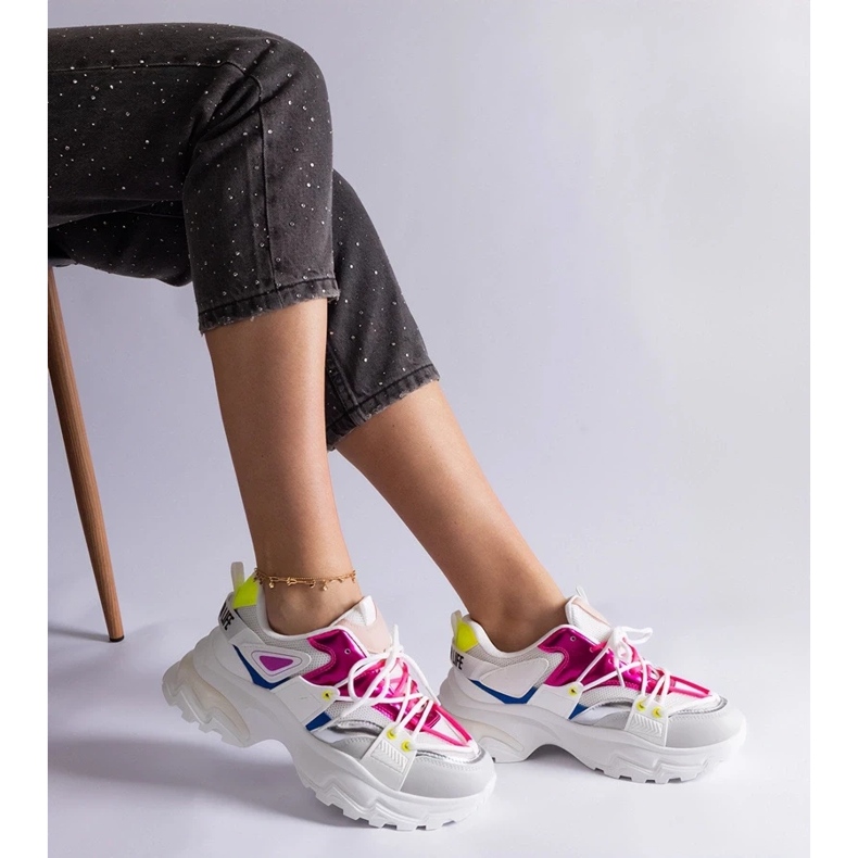 D/CEO Tenisi sport Sulamita albi si roz 2 D/CEO Tenisi sport Sulamita albi si roz 2