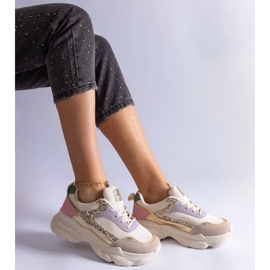 D/CEO Adidași multicolori cu inserții Clorinda cu sclipici 2