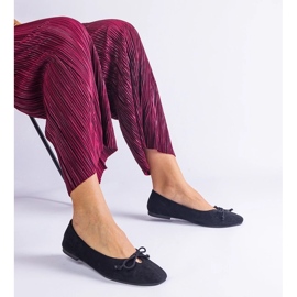 D/CEO Balerine negre cu un arc decorativ PollinoS negru 1 D/CEO Balerine negre cu un arc decorativ PollinoS negru 1