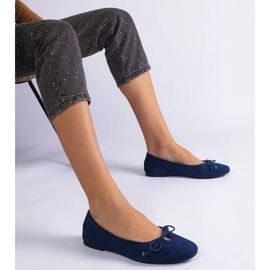 D/CEO Ballerine marine cu un arc decorativ Pollinos 2