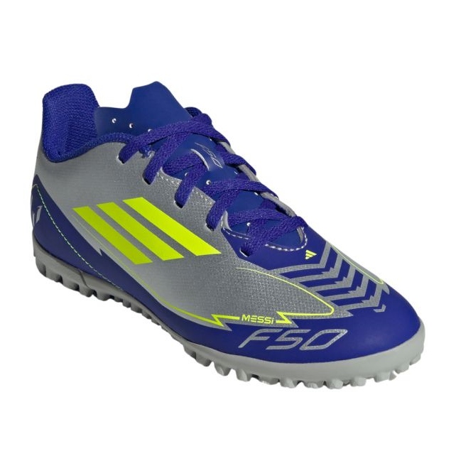 Adidas F50 Club Messi TF IH0923 Pantofi de fotbal-albastru argintiu 1