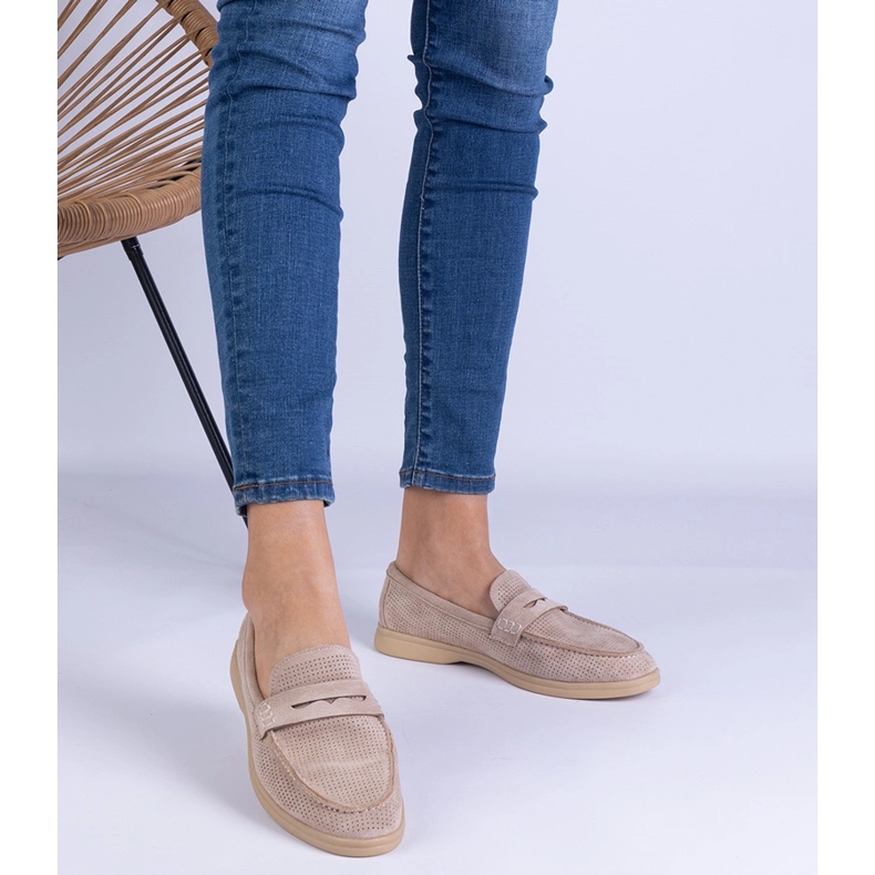 Brown Classic Openwork Loafers de la Ekozamsz maro 1 Brown Classic Openwork Loafers de la Ekozamsz maro 1