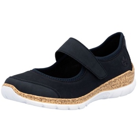 RIEKER N42B0-14 Pantofi Velcro Blue Navy Blue albastru 1
