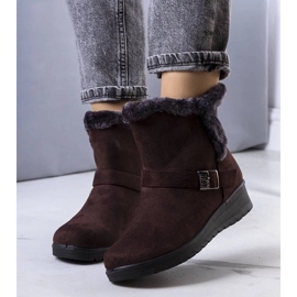 D/CEO Cizme izolate maro pe toc cu pană Capo 1 D/CEO Cizme izolate maro pe toc cu pană Capo 1