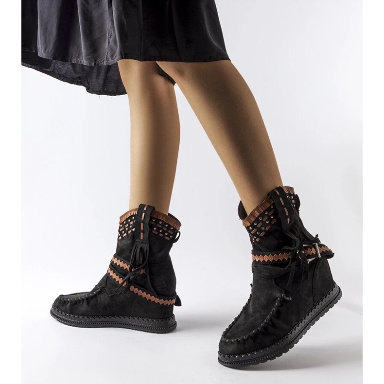 D/CEO Cizme cu pană negre de la Beausoleil 2 D/CEO Cizme cu pană negre de la Beausoleil 2