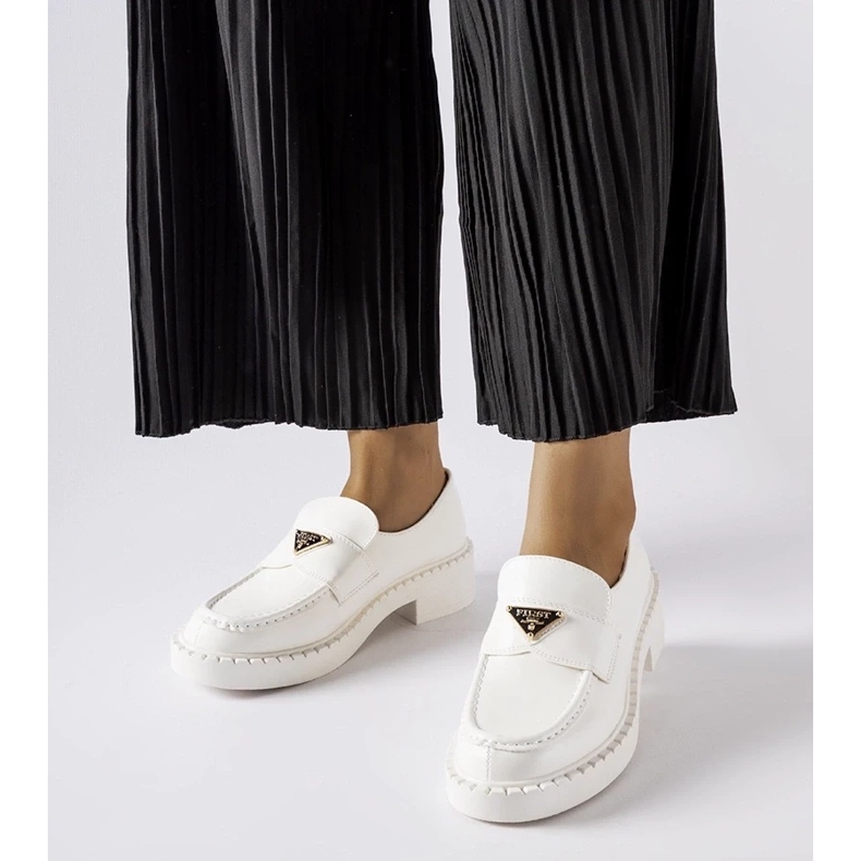D/CEO Mocasini de dama albi Milne 1