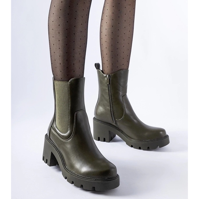 D/CEO Botine Hattiesburg de culoare verde închis 2 D/CEO Botine Hattiesburg de culoare verde închis 2