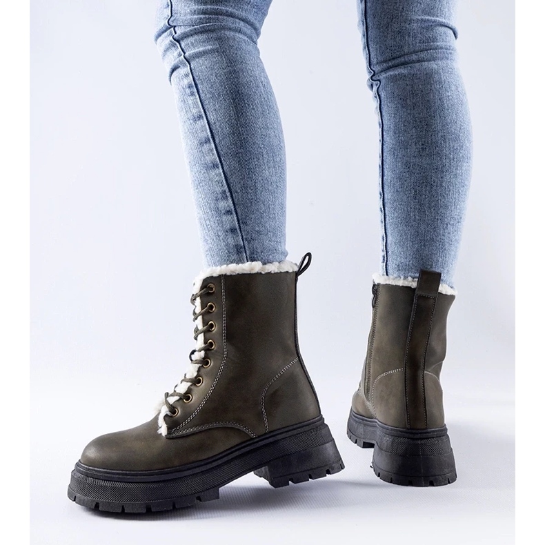 D/CEO Cizme izolate verzi de la Tadasuni verde 2