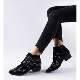 D/CEO Botine decorative Forever negre cu toc joase negru 1