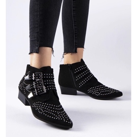 D/CEO Botine decorative Forever negre cu toc joase negru 2