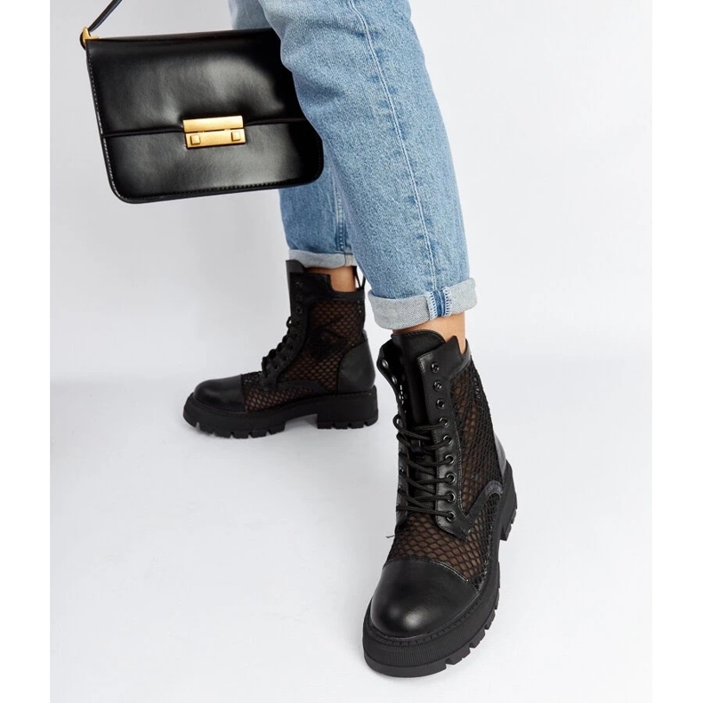 D/CEO Cizme Waldeck negre transparente negru 2