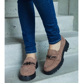 D/CEO Mocasini Vinceza maro din piele intoarsa 1