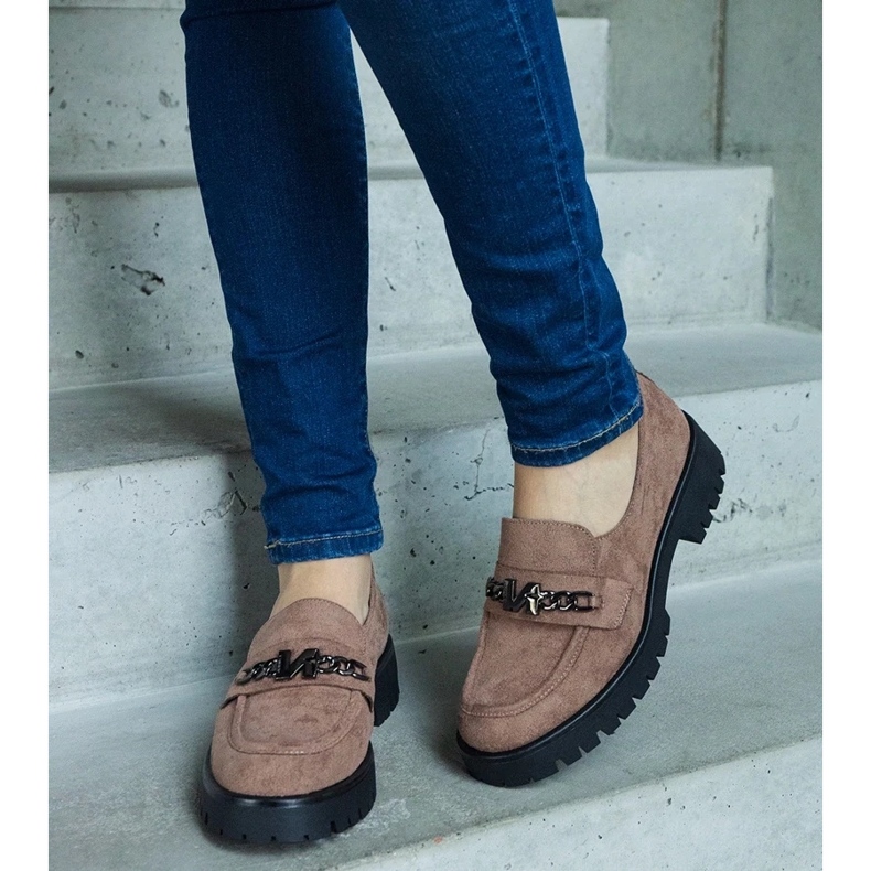 D/CEO Mocasini Vinceza maro din piele intoarsa 1