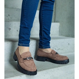 D/CEO Mocasini Vinceza maro din piele intoarsa 2