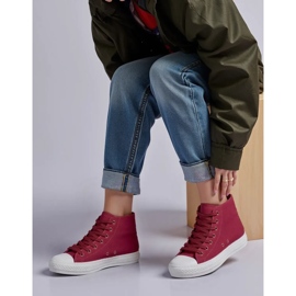 Adidași roșii vinuți pentru femei roșu 2