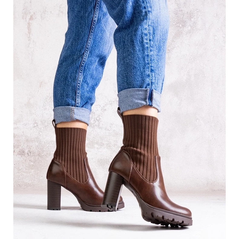 D/CEO Botine maro din piele ecologica Asera 1 D/CEO Botine maro din piele ecologica Asera 1