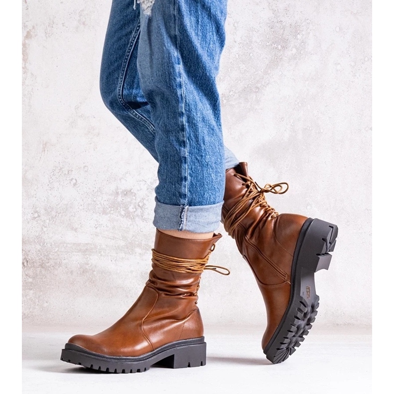 D/CEO Botine maro din piele ecologica Sahera 1 D/CEO Botine maro din piele ecologica Sahera 1